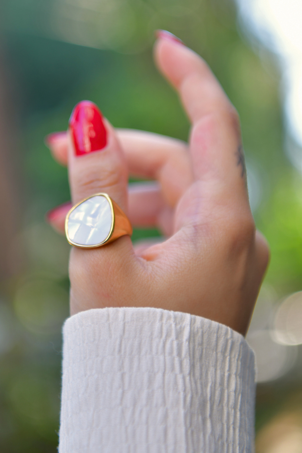 Üzeri Kaplı Asimetrik Ayarlanabilir Çelik Yüzük