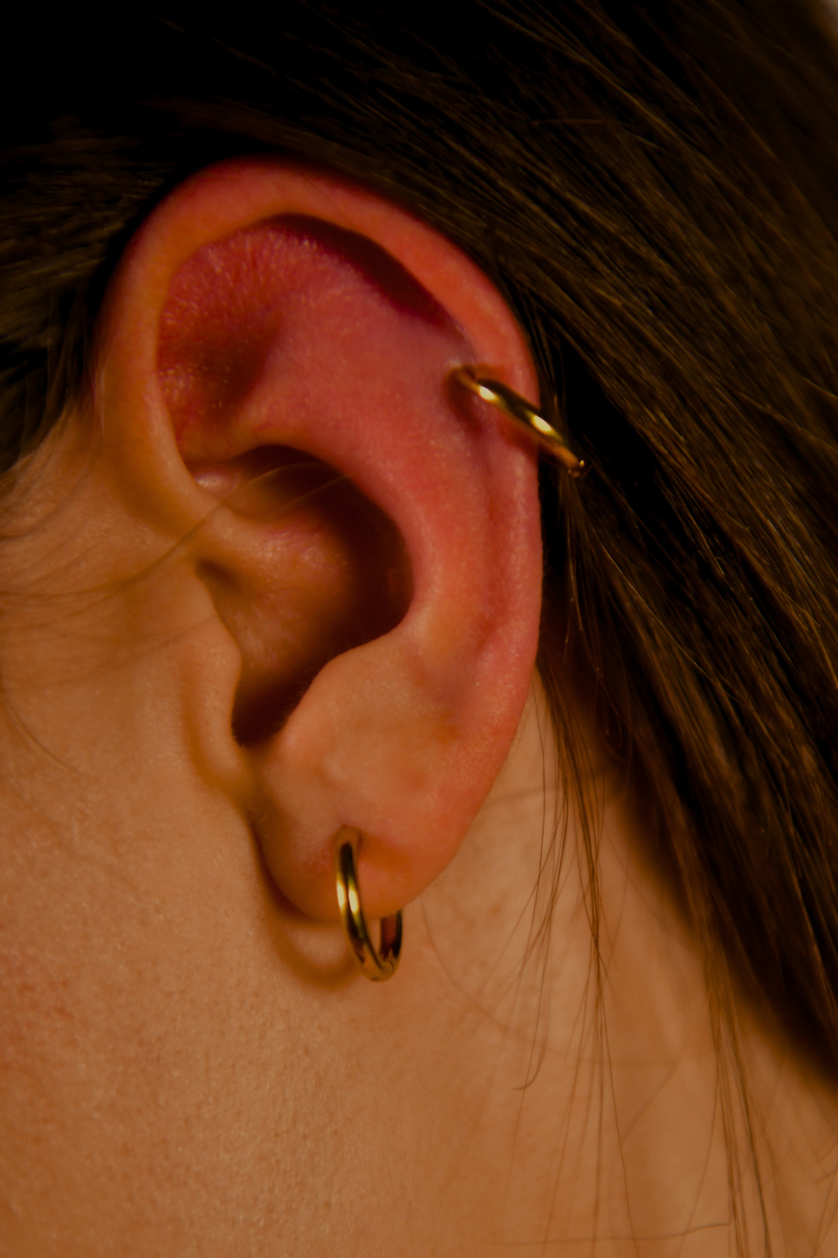 Çiftli Çelik Halka Küpe