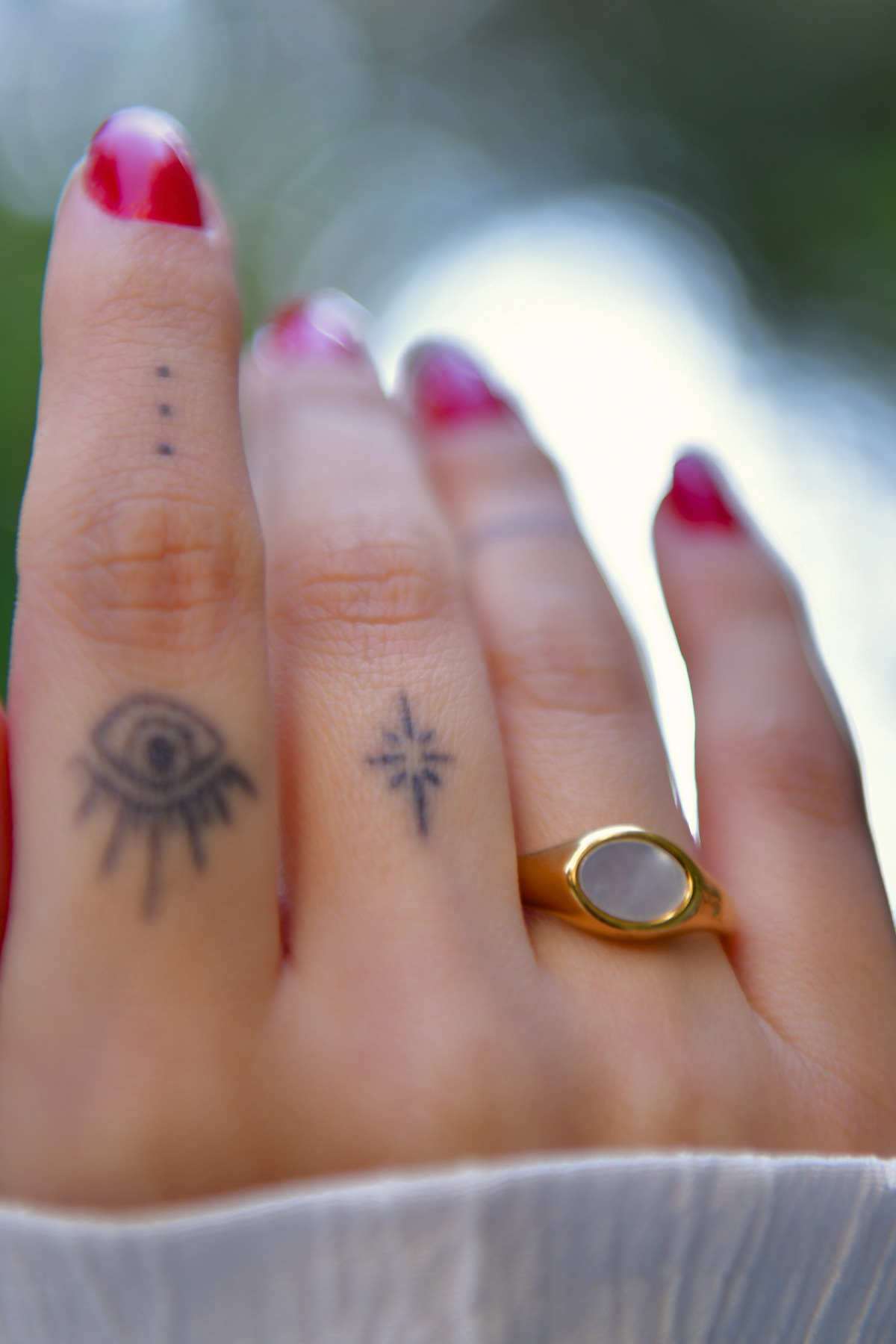 Ortası Oval Doğal Taşlı Ayarlanabilir Çelik Yüzük