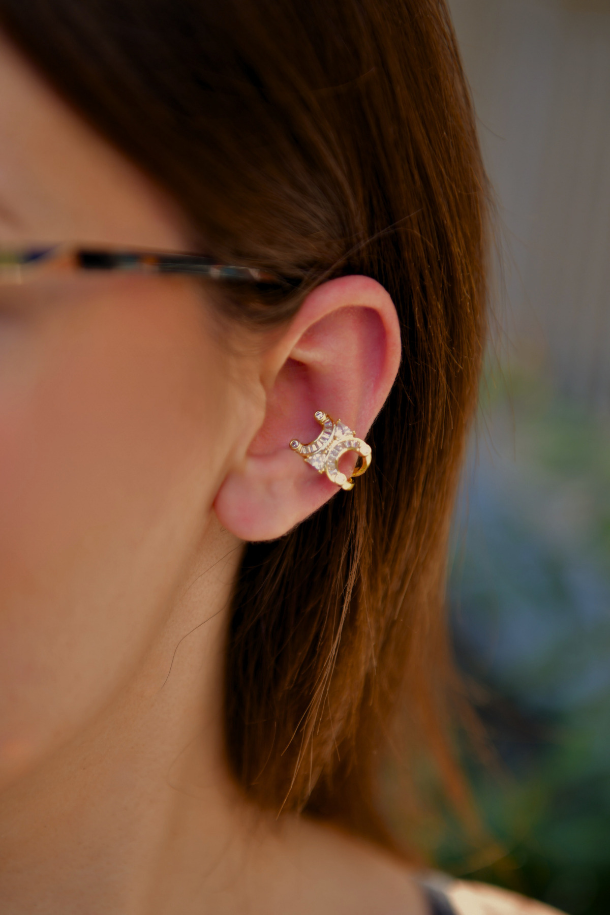 Baget Taşlı Hilal Model/At Nalı Earcuff
