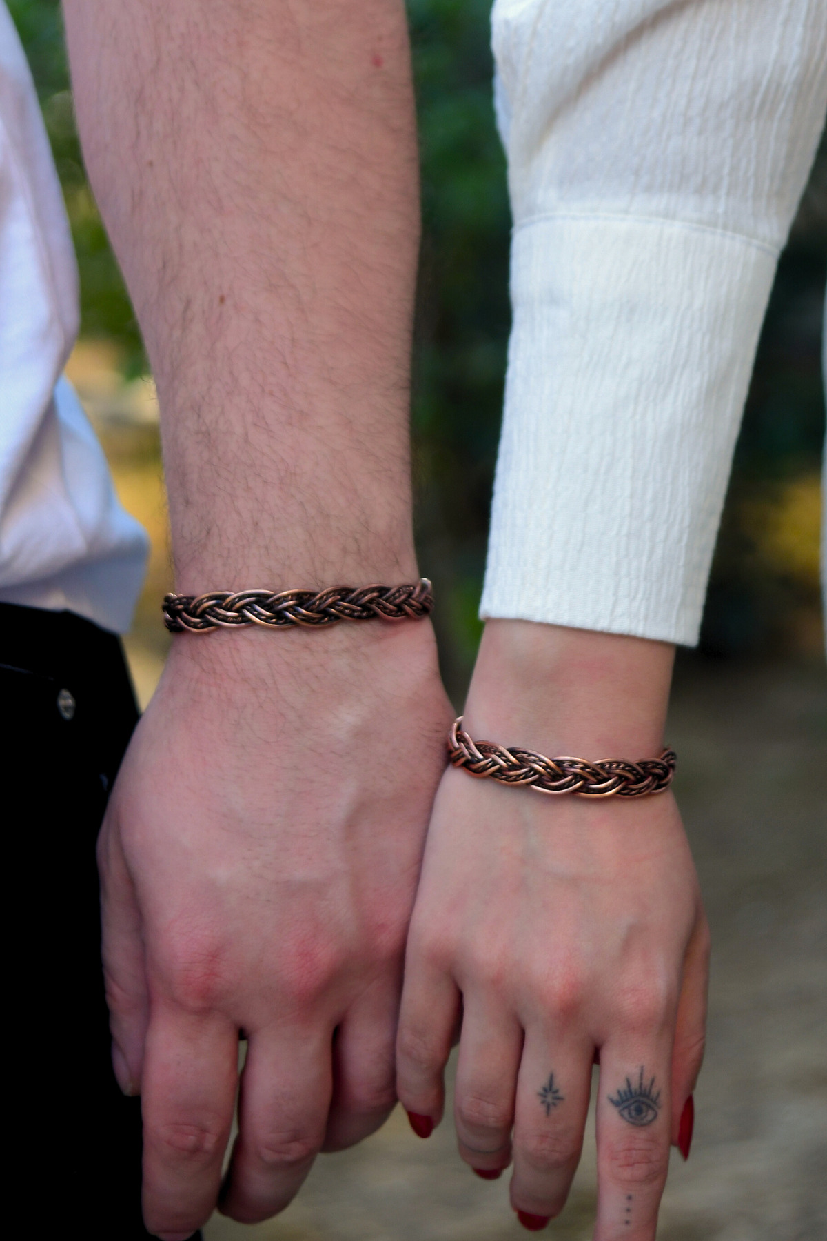 Örgü Model Bakır Bileklik