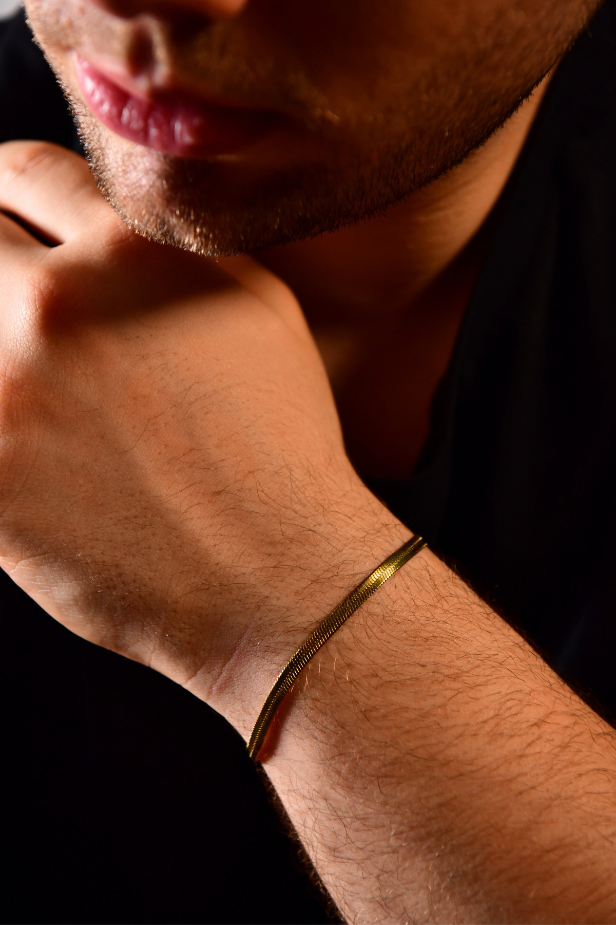 İtalyan Ezme Model Unisex Çelik Zincir Bileklik 3 Mm
