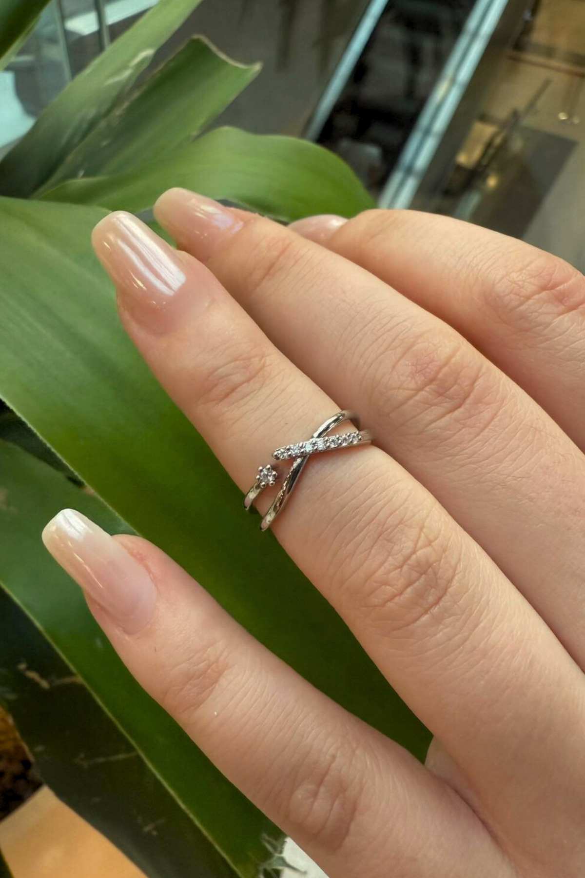 Sonsuzluk Desenli Üzeri Taşlı Çelik Görünümlü Xp Eklem Yüzüğü