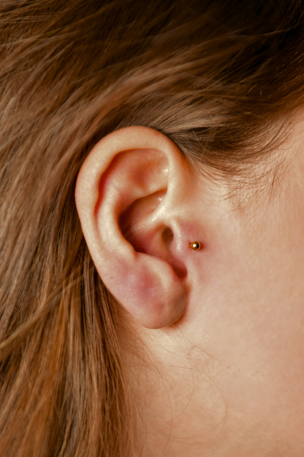 Biri Ucu Düz Bir Ucu Toplu Dudak Piercing 6mm