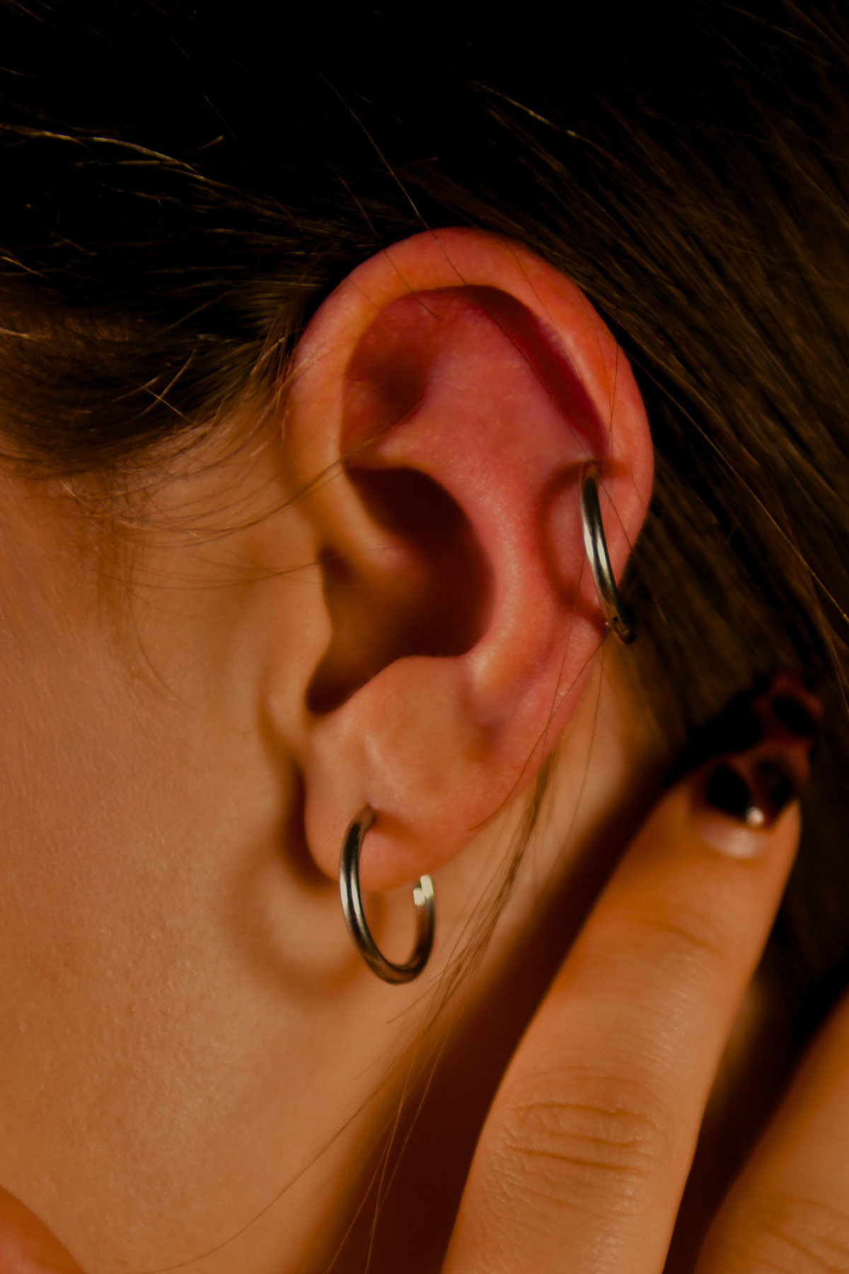 Çiftli Çelik Halka Küpe 18mm