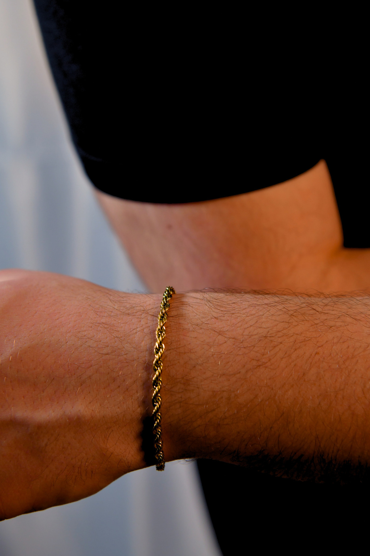 Burgu Model Unisex Çelik Zincir Bileklik 4 Mm