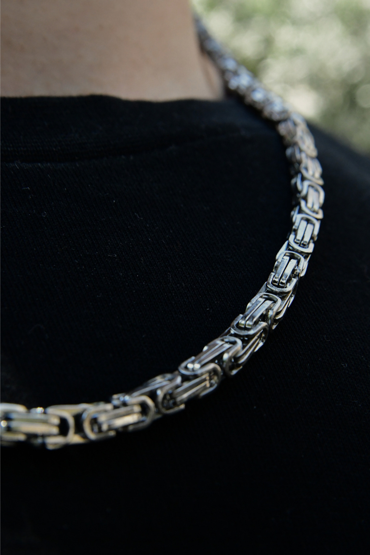 Kral Model Erkek Çelik Zincir Kolye 5 mm