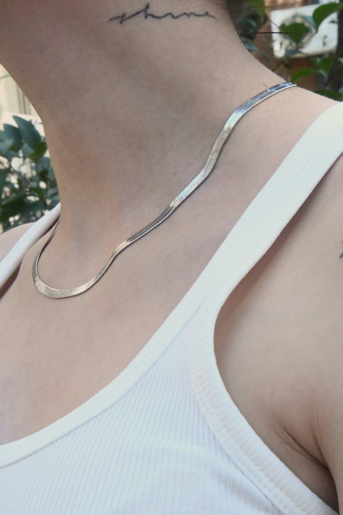 İtalyan Ezme Model Unisex Çelik Zincir Kolye 4 Mm