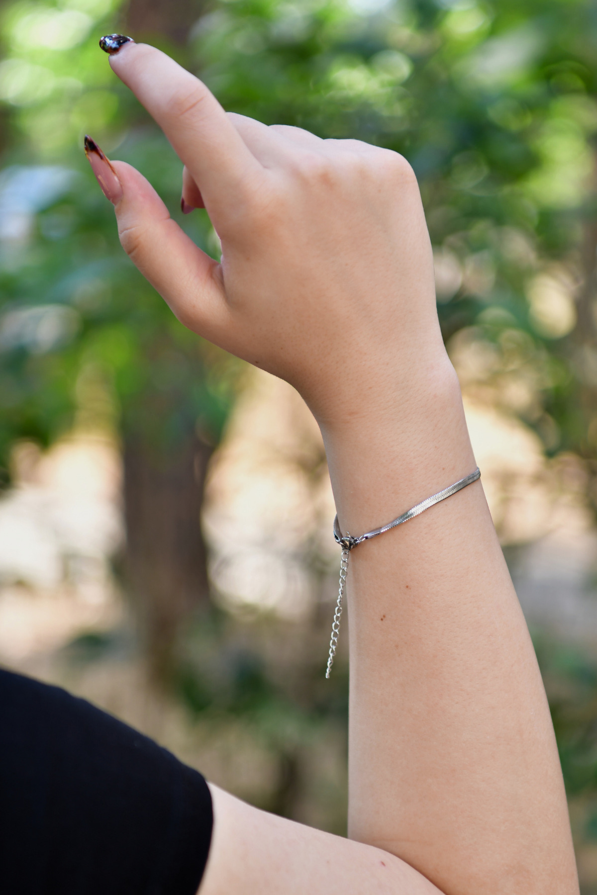 İtalyan Ezme Model Unisex Çelik Zincir Bileklik 3 Mm