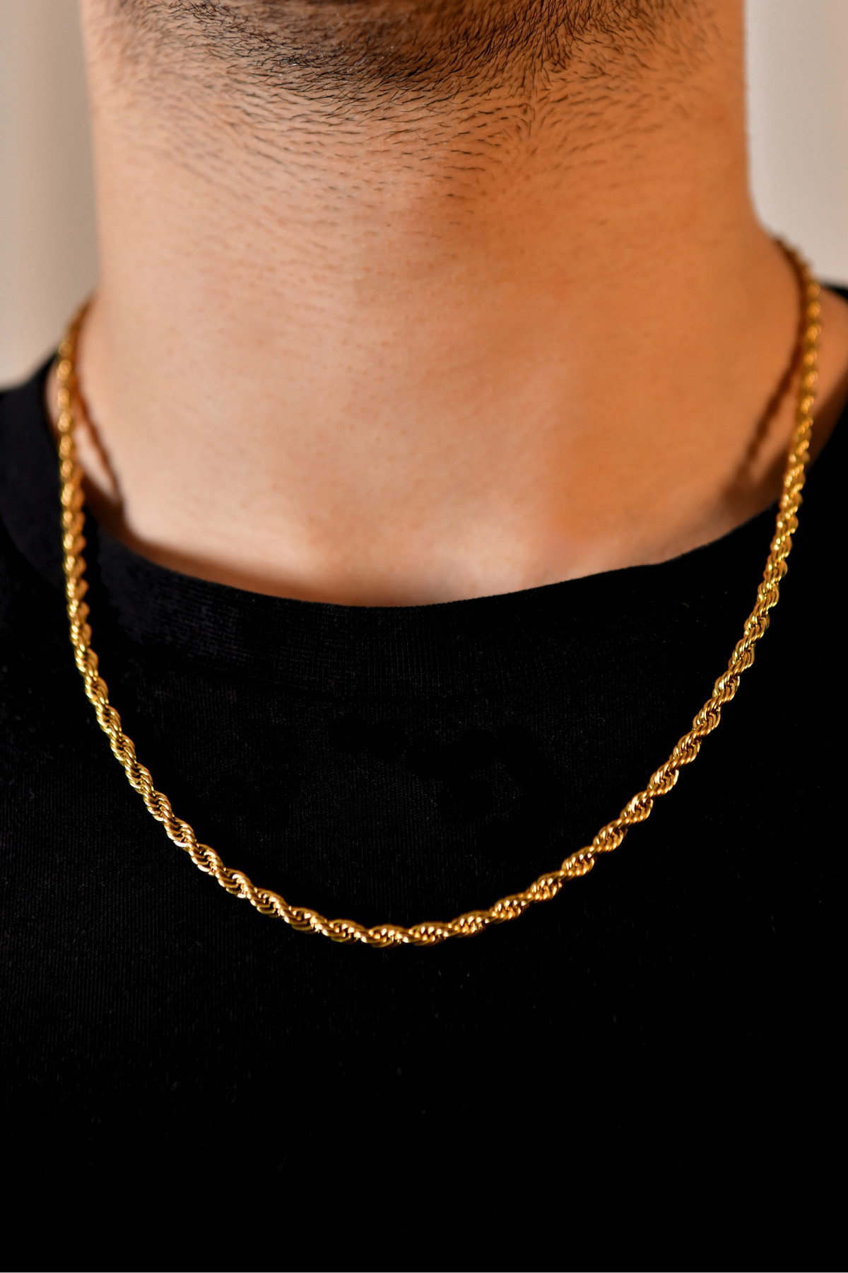 Burgu Model Unisex Çelik Zincir Kolye 4 Mm