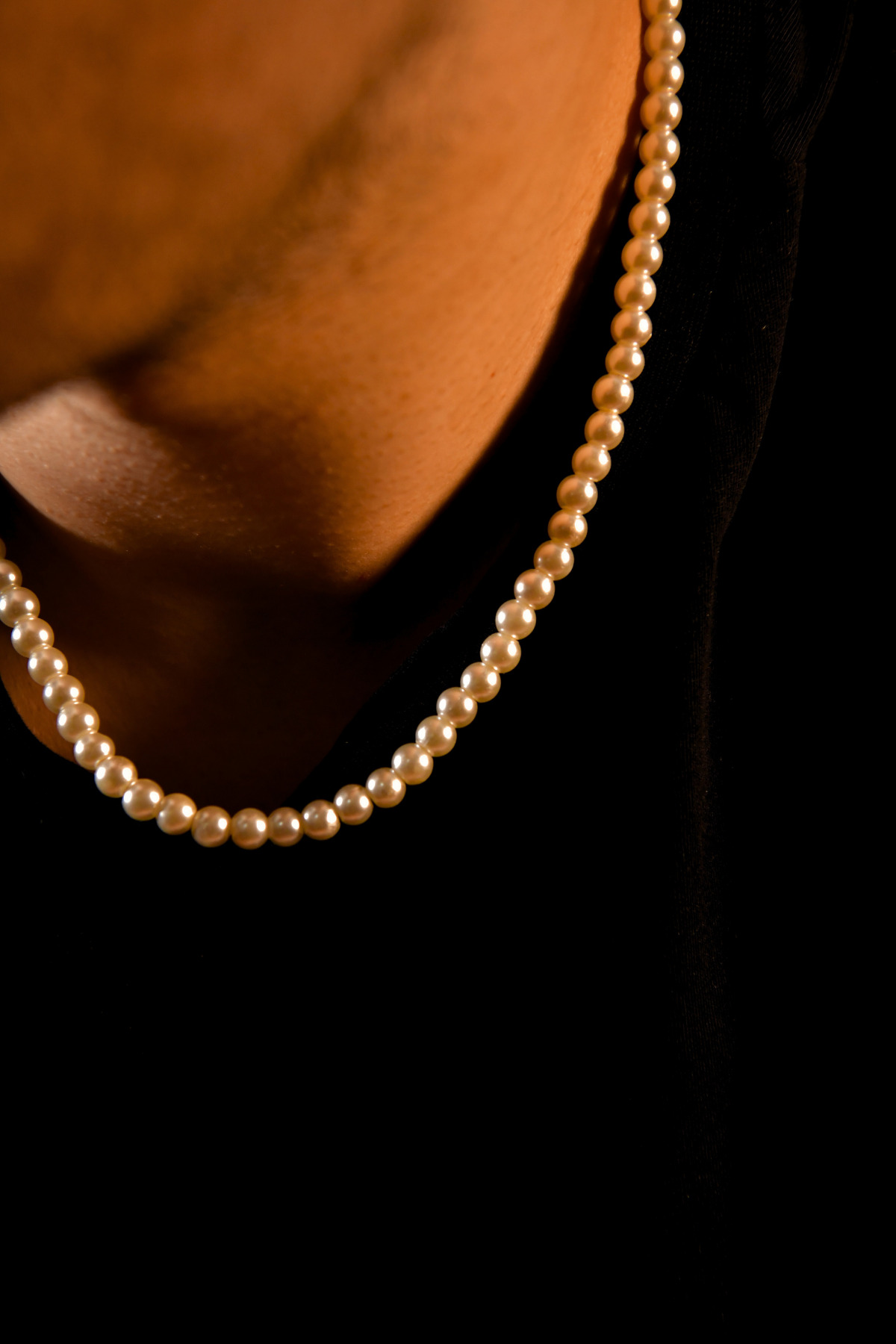 İnci Taşlı Unisex Kolye 6mm