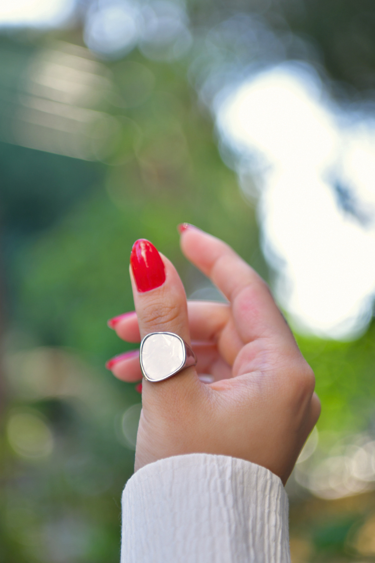 Üzeri Kaplı Asimetrik Ayarlanabilir Çelik Yüzük