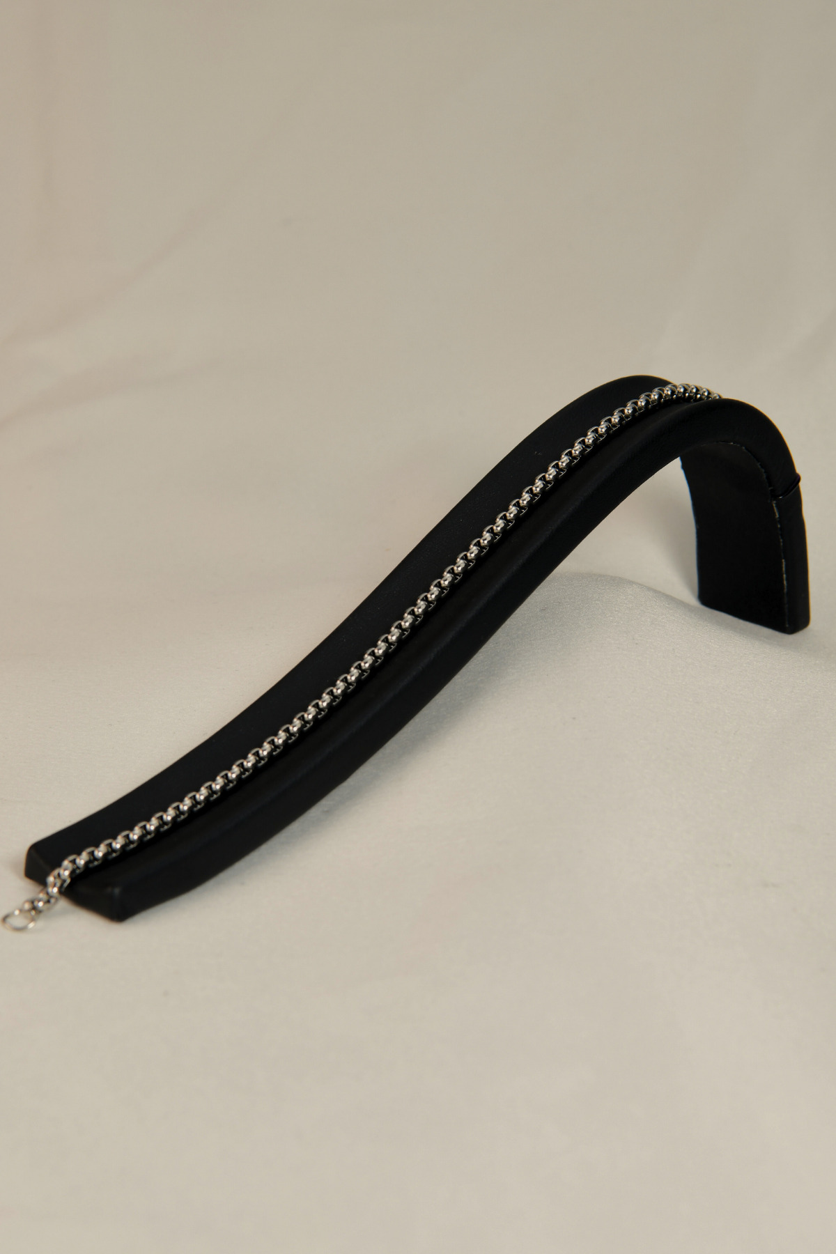 İç İçe Geçen Kare Model Erkek Çelik Zincir Bileklik 3mm