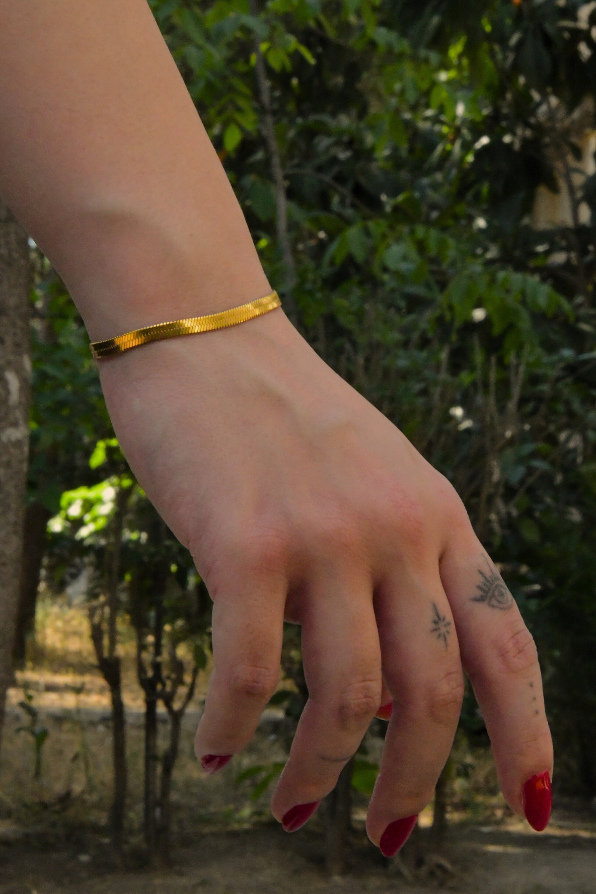 İtalyan Ezme Model Kadın Çelik Zincir Bileklik 4mm