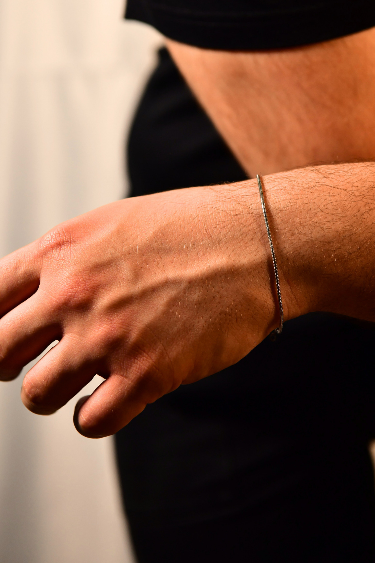 Yılan Model Unisex Çelik Zincir Bileklik