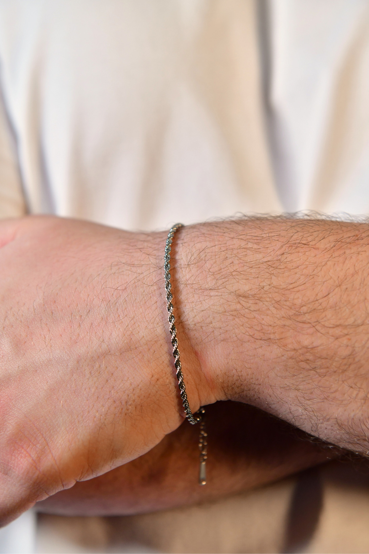 Burgu Model Unisex Çelik Zincir Bileklik 2 Mm